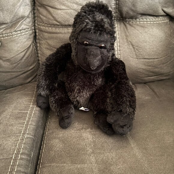 Aurora Plush Black Gorilla Stuffed Animal 12" Soft & Cuddly Toy - Picture 2 of 4
